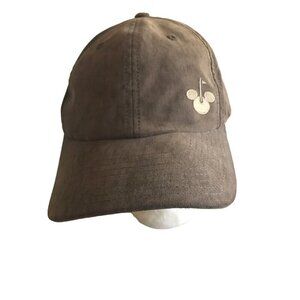 Disney‎ Golf Hat 100% Cotton Khaki Embroidered Mickey Mouse Emblem
